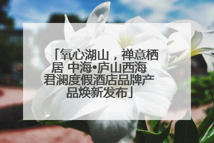氧心湖山，禅意栖居 中海•庐山西海君澜度假酒店品牌产品焕新发布