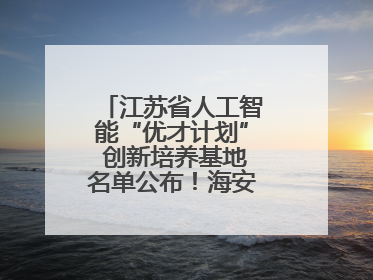 江苏省人工智能“优才计划” 创新培养基地名单公布！海安高级中学入选