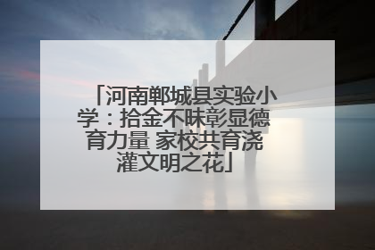 河南郸城县实验小学：拾金不昧彰显德育力量 家校共育浇灌文明之花