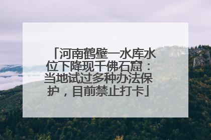 河南鹤壁一水库水位下降现千佛石窟：当地试过多种办法保护，目前禁止打卡