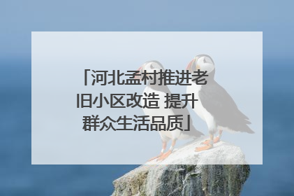 河北孟村推进老旧小区改造 提升群众生活品质