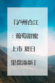 泸州合江：葡萄甜蜜上市 夏日果盘添新