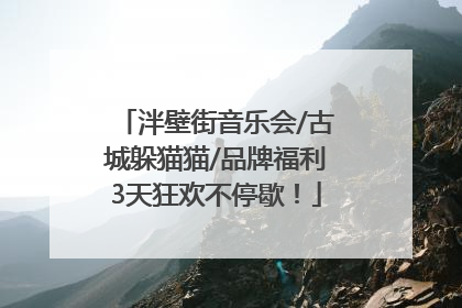泮壁街音乐会/古城躲猫猫/品牌福利3天狂欢不停歇！