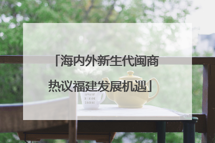 海内外新生代闽商热议福建发展机遇