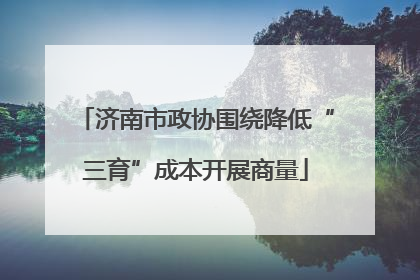 济南市政协围绕降低“三育”成本开展商量