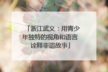 浙江武义：用青少年独特的视角和语言诠释非遗故事