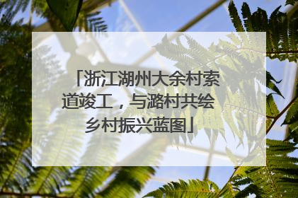 浙江湖州大余村索道竣工，与潞村共绘乡村振兴蓝图