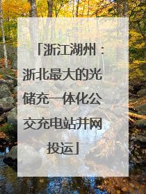 浙江湖州：浙北最大的光储充一体化公交充电站并网投运