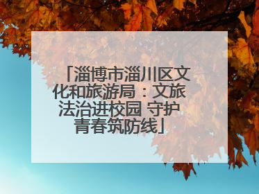 淄博市淄川区文化和旅游局：文旅法治进校园 守护青春筑防线