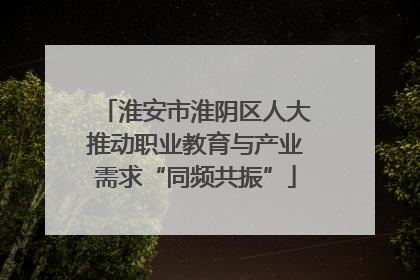 淮安市淮阴区人大推动职业教育与产业需求“同频共振”