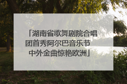 湖南省歌舞剧院合唱团首秀阿尔巴音乐节 中外金曲惊艳欧洲