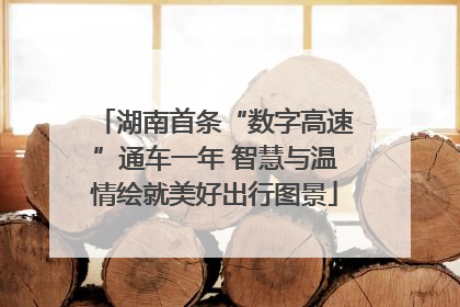 湖南首条“数字高速”通车一年 智慧与温情绘就美好出行图景
