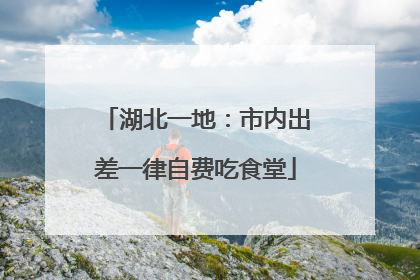 湖北一地：市内出差一律自费吃食堂