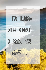 湖北越调剧目《顶灯》绽放“梨花杯”