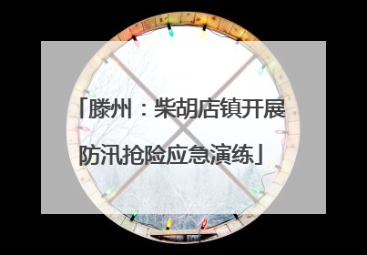 滕州：柴胡店镇开展防汛抢险应急演练