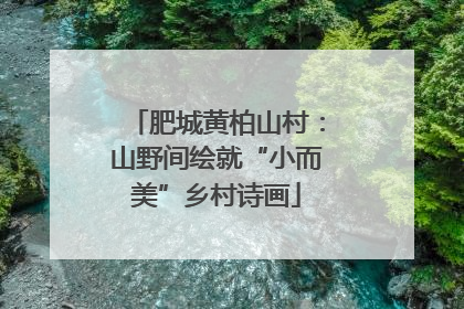 肥城黄柏山村：山野间绘就“小而美”乡村诗画