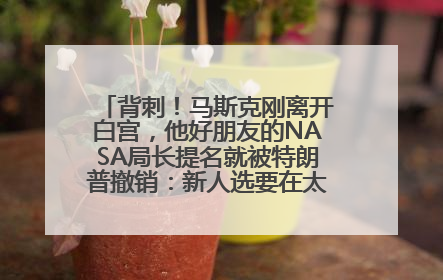 背刺！马斯克刚离开白宫，他好朋友的NASA局长提名就被特朗普撤销：新人选要在太空实现“美国优先”