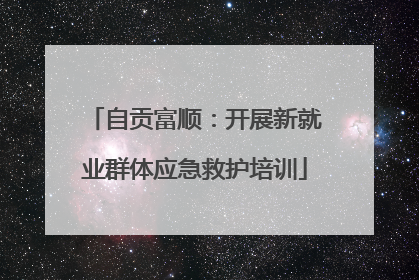 自贡富顺：开展新就业群体应急救护培训
