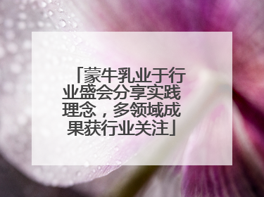 蒙牛乳业于行业盛会分享实践理念，多领域成果获行业关注