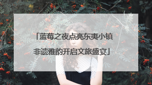 蓝莓之夜点亮东夷小镇 非遗雅韵开启文旅盛宴