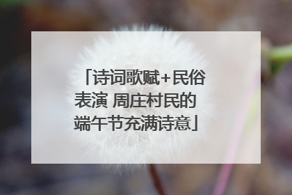 诗词歌赋+民俗表演 周庄村民的端午节充满诗意