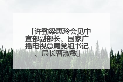 许勤梁惠玲会见中宣部副部长、国家广播电视总局党组书记、局长曹淑敏