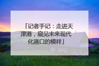 记者手记：走进天津港，窥见未来现代化港口的模样