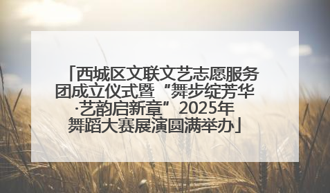 西城区文联文艺志愿服务团成立仪式暨“舞步绽芳华·艺韵启新章”2025年舞蹈大赛展演圆满举办