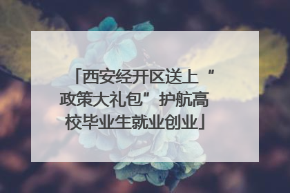 西安经开区送上“政策大礼包”护航高校毕业生就业创业