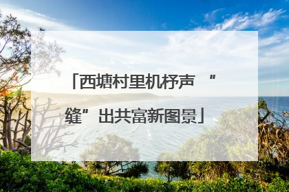 西塘村里机杼声 “缝”出共富新图景