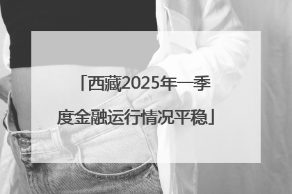 西藏2025年一季度金融运行情况平稳