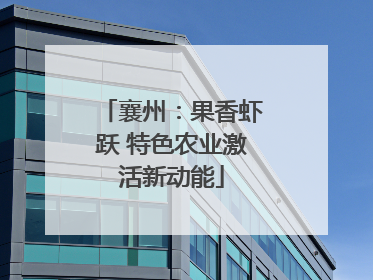 襄州：果香虾跃 特色农业激活新动能