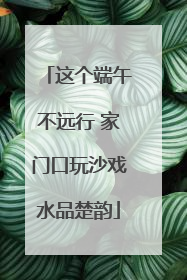 这个端午不远行 家门口玩沙戏水品楚韵