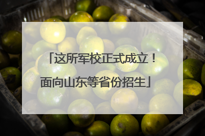 这所军校正式成立！面向山东等省份招生