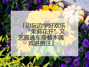 边玩边学好欢乐，“茉莉花开”文艺直通车带着木偶戏进贾汪