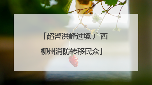 超警洪峰过境 广西柳州消防转移民众