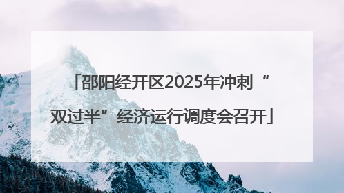 邵阳经开区2025年冲刺“双过半”经济运行调度会召开