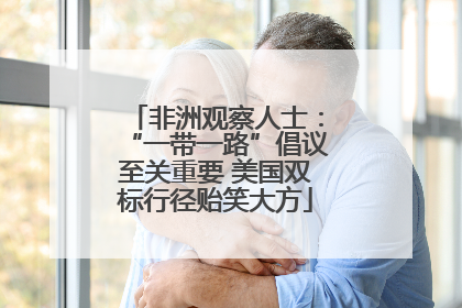 非洲观察人士：“一带一路”倡议至关重要 美国双标行径贻笑大方