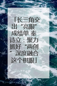 长三角交出“亮眼”成绩单 秦诗立：聚力抓好“两创”深度融合这个棋眼