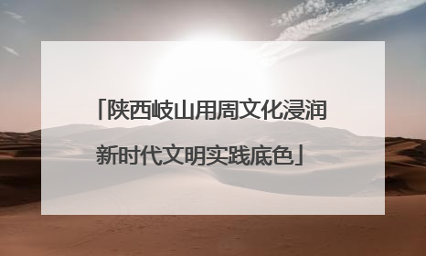 陕西岐山用周文化浸润新时代文明实践底色