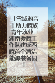 雪域湘音丨助力藏族青年就业 湖南援藏工作队建成西藏首个清洁能源装备园