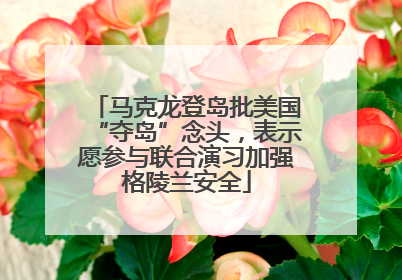 马克龙登岛批美国“夺岛”念头，表示愿参与联合演习加强格陵兰安全