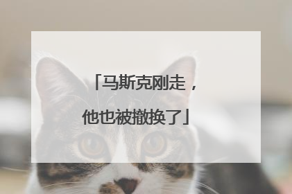 马斯克刚走，他也被撤换了