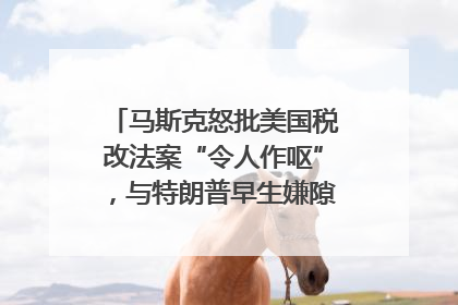 马斯克怒批美国税改法案“令人作呕”，与特朗普早生嫌隙？｜国际识局