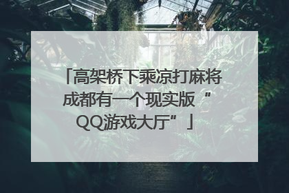 高架桥下乘凉打麻将 成都有一个现实版“QQ游戏大厅”