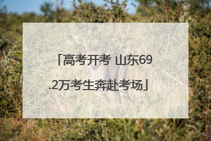 高考开考 山东69.2万考生奔赴考场