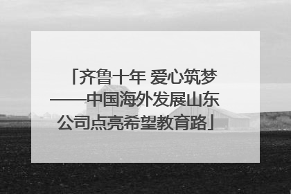 齐鲁十年 爱心筑梦——中国海外发展山东公司点亮希望教育路
