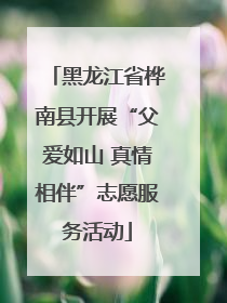 黑龙江省桦南县开展“父爱如山 真情相伴”志愿服务活动