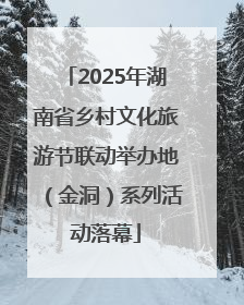 2025年湖南省乡村文化旅游节联动举办地（金洞）系列活动落幕