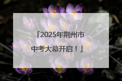 2025年荆州市中考大幕开启！